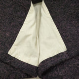 Ordinary fits ダブルボタン 七分袖 サイズ0 ノーカラー ウール コート パープル レディース オーディナリーフィッツ【中古】5-1214T♪