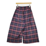 R&D.M.Co- コットンシルク チェック ワイド パンツ パープル ネイビー レディース オールドマンズテーラー【中古】6-0223M∞