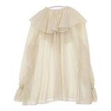 DEPAREILLE デパリエ B1123AFB004 シアーシルクラッフルカラーブラウス ブラウス シャツ ベージュ レディース【中古】6-0129M∞