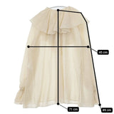 DEPAREILLE デパリエ B1123AFB004 シアーシルクラッフルカラーブラウス ブラウス シャツ ベージュ レディース【中古】6-0129M∞