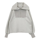 SALT+ 21AW-CLSL1-2 ハーフジップ ハイネック スウェット ライトグレー系 レディース ソルトプラス【中古】5-1228T∞
