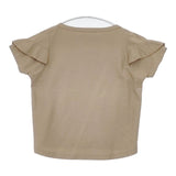 sacra フレアスリーブ トップス SG 264021 製品洗い 半袖Ｔシャツ カットソー ベージュ レディース サクラ【中古】6-0610S∞