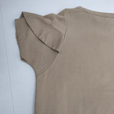 sacra フレアスリーブ トップス SG 264021 製品洗い 半袖Ｔシャツ カットソー ベージュ レディース サクラ【中古】6-0610S∞