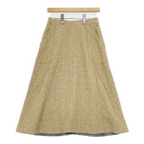 45R/45rpm コットンツイードスカート 定価58300円 ロングスカート イエロー レディース フォーティーファイブアールピーエム【中古】6-0129M∞