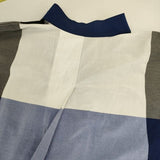ISSEY MIYAKE IM94FJ515 バンドカラー ワイド 長袖シャツ ブラック ブルー ネイビー レディース イッセイミヤケ【中古】6-0129M∞