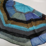 Haat ISSEY MIYAKE モヘヤ ボレロ ベスト ポンチョ ニット HA03AD010 カーディガン ブルー ネイビー レディース ハートイッセイミヤケ【中古】5-1210T♪