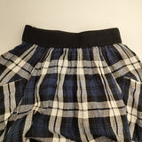 O'NEIL OF DUBLIN リネン スイングスカート POCKET SWING LONG SKIRT チェック ロングスカート ホワイト ネイビー ブラック レディース オニールオブダブリン【中古】6-0218M∞#