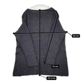 evam eva E143K079 ウールナイロン プルオーバー セーター ニット チャコールグレー レディース エヴァムエヴァ【中古】5-1228T∞