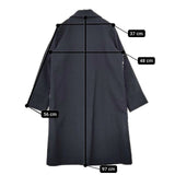 haupia CTFW1223-0115 レース 刺繍 ウールコットン コート ネイビー レディース ハウピア【中古】5-1228T∞