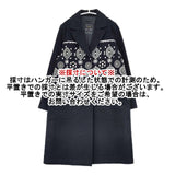 haupia CTFW1223-0115 レース 刺繍 ウールコットン コート ネイビー レディース ハウピア【中古】5-1228T∞