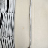 KAAL E SUKTAE メルトン フリンジ ウール混 ロング サイズ36 コート オフホワイト レディース カアルエスクタエ【中古】5-1219A△