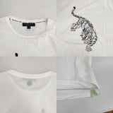 SHANGHAI TANG シャンハイタン 虎 トラ XL 半袖Ｔシャツ カットソー ホワイト メンズ【中古】6-0610S∞