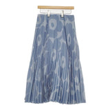 marimekko ウニッコ プリーツスカート Unikko ロングスカート ライトブルー レディース マリメッコ【中古】6-0412M∞