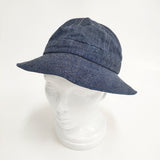 YAECA LIKE WEAR ヤエカ ライクウェア ユニセックス US NAVY ハット インディゴ コットンリネン 定価10450円 ハット ネイビー レディース【中古】6-0130G◎