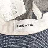 YAECA LIKE WEAR ヤエカ ライクウェア ユニセックス US NAVY ハット インディゴ コットンリネン 定価10450円 ハット ネイビー レディース【中古】6-0130G◎