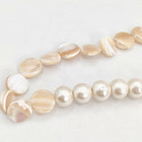 petite robe noire KURASHI&Trips PUBLISHING コットンパール＆マーブルシェル ネックレス ベージュ レディース プティローブノアー【中古】6-0110G∞