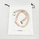 petite robe noire KURASHI&Trips PUBLISHING コットンパール＆マーブルシェル ネックレス ベージュ レディース プティローブノアー【中古】6-0110G∞