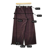 MICHEL Beaudouin MB-B6905 コットンポリエステル ワイドイージー パンツ ブラウン系 レディース ミッシェルボードウィン【中古】5-1228T∞