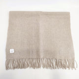 ina 無地 大判 ストール マフラー ライトベージュ レディース イナ【中古】5-1206T◎