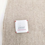 ina 無地 大判 ストール マフラー ライトベージュ レディース イナ【中古】5-1206T◎