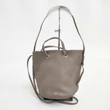 blancle ブランクレ レザー S.LEATHER CIRCLE HANDLE BAG 2way ショルダーバッグ トートバッグ ベージュ レディース【中古】6-0225G∞