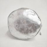 blancle ブランクレ レザー S.LEATHER CIRCLE HANDLE BAG 2way ショルダーバッグ トートバッグ シルバー レディース【中古】6-0225G∞