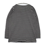 t.yamai paris ボーダー 長袖Ｔシャツ カットソー ロンＴ ブラック ホワイト レディース ティ ヤマイ パリ【中古】6-0223M∞