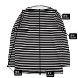 t.yamai paris ボーダー 長袖Ｔシャツ カットソー ロンＴ ブラック ホワイト レディース ティ ヤマイ パリ【中古】6-0223M∞