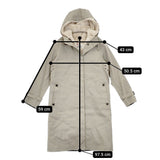 Traditional Weatherwear フェイクファーライナー付きコート BF DELVINE W/FUR ゴム引き サイズ36 コート グレージュ レディース トラディショナルウェザーウェア【中古】5-1211A◎