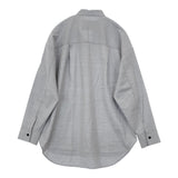 MICA & DEAL スキッパーブラウス 0121301175 定価17600円 プルオーバーウールバンドカラーシャツ グレー レディース マイカ＆ディール【中古】5-1206T♪