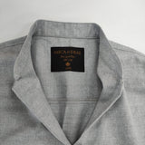 MICA & DEAL スキッパーブラウス 0121301175 定価17600円 プルオーバーウールバンドカラーシャツ グレー レディース マイカ＆ディール【中古】5-1206T♪