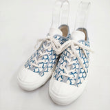 mina perhonen/MOONSTAR mermaid 刺繍 23.5cm 定価19800円 スニーカー ホワイト ブルー レディース ミナペルホネン/ムーンスター【中古】5-1222G◎