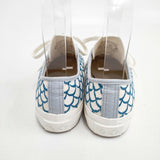 mina perhonen/MOONSTAR mermaid 刺繍 23.5cm 定価19800円 スニーカー ホワイト ブルー レディース ミナペルホネン/ムーンスター【中古】5-1222G◎