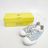 mina perhonen/MOONSTAR mermaid 刺繍 23.5cm 定価19800円 スニーカー ホワイト ブルー レディース ミナペルホネン/ムーンスター【中古】5-1222G◎