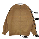comm arch ウール クルーネック サイズ1 セーター ニット ベージュ レディース コムアーチ【中古】5-1206T♪