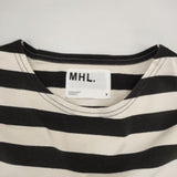 MHL. ボーダー 595-8168554 コットン 半袖Ｔシャツ カットソー ベージュ ブラック レディース エムエイチエル【中古】6-0610S∞