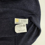JOHN SMEDLEY ウール 半袖 ハイネック SML セーター ニット ネイビー レディース ジョンスメドレー【中古】5-1206T♪