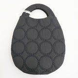 mina perhonen 新品未使用 tambourine タンバリン uzura bag ウズラバッグ 刺繍 トートバッグ 25AW ブラック レディース ミナペルホネン【中古】5-1121G♪