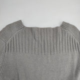 MHL. 595-263356 サイズ2 Vネック ウール セーター ニット グレー レディース エムエイチエル【中古】5-1206T♪