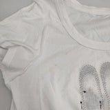 Brahmin ストーン装飾 B88233 半袖Ｔシャツ カットソー ホワイト レディース ブラーミン【中古】6-0610S∞