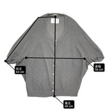 Le ciel de Harriss BN122-01400 サイズ36 リネンコットン ドルマンスリーブ カーディガン グレー レディース ルシェル ドハリス【中古】6-0303M♪