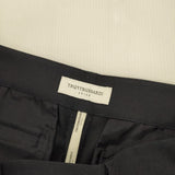 TRU TRASSARDI STILE トゥルー トラサルディ スティーレ ポリエステルリネン センタープレススラックス パンツ ネイビー レディース【中古】6-0221G∞