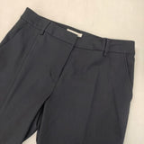 TRU TRASSARDI STILE トゥルー トラサルディ スティーレ ポリエステルリネン センタープレススラックス パンツ ネイビー レディース【中古】6-0221G∞