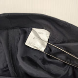 TRU TRASSARDI STILE トゥルー トラサルディ スティーレ ポリエステルリネン センタープレススラックス パンツ ネイビー レディース【中古】6-0221G∞