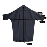 SI-HIRAI CHW-2630 コクーンコート サイズ38 ウールアルパカ混 日本製 ヘリンボーン コート ネイビー レディース スーヒライ【中古】5-1219A△