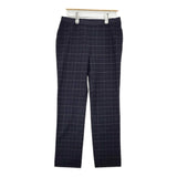 PINORE 8155-42258 サイズ40 チェック イージー パンツ ネイビー レディース ピノーレ【中古】5-1206T♪