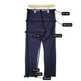 SI-HIRAI CHW-2620 サイズ38 テーパード パンツ ネイビー レディース スーヒライ【中古】5-1206T♪