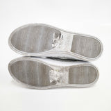 Clarks Glove Puppet グローブパペット シルバーレザー パンチングスリッポン 定価13200円 スリッポン シルバー レディース クラークス【中古】6-0208G◎