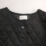 Libra Cue キルティングボリュームコート 定価8580円 LBJCC0922001 ノーカラー コート ブラック レディース リブラキュー【中古】5-1206T♪