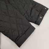 Libra Cue キルティングボリュームコート 定価8580円 LBJCC0922001 ノーカラー コート ブラック レディース リブラキュー【中古】5-1206T♪